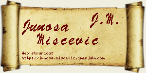 Junoša Miščević vizit kartica